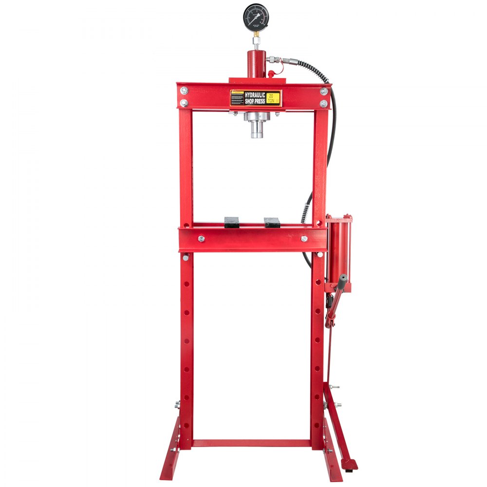 VEVOR 20 Ton Hydraulic PressH-Frame Heavy Duty With Pedal Pump,Shop Floor Press with Pedal Pump & Manometer,Bottle Jack Pressing Plates Bearing H-Frame 44000 lb, Hydraulic Workshop Press Garage Floor