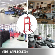 VEVOR 20 Ton Hydraulic PressH-Frame Heavy Duty with Pedal Pump,Shop Floor Press with Pedal Pump & Manometer,Bottle Jack Pressing Plates Bearing H-Frame 44000 lb, Hydraulic Workshop Press Garage Floor