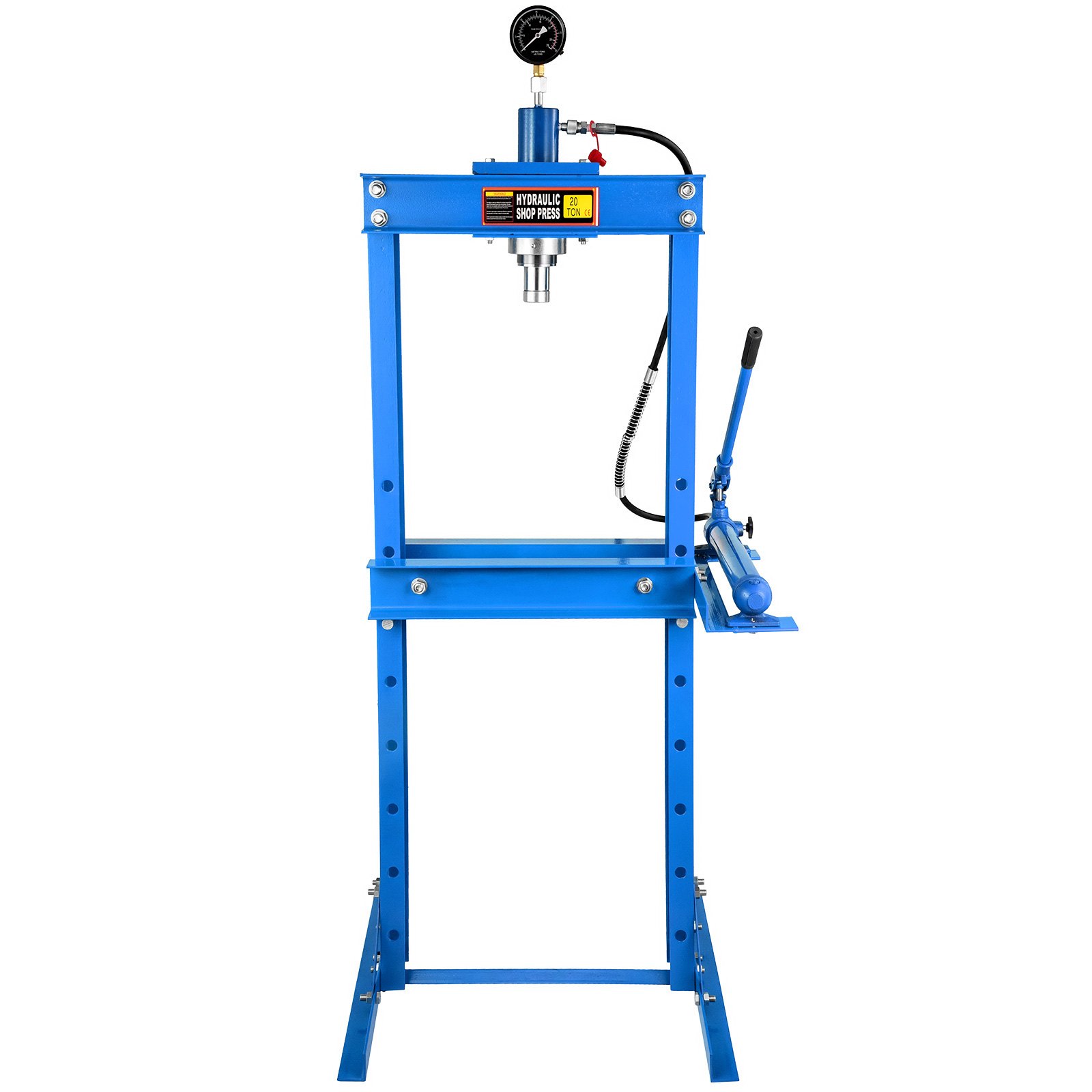 VEVOR  20 tons / 20000 kg (44000 lb) Hydraulic Shop Press Floor Press with Pump and Manometer,Heavy Duty Bottle Jack Pressing Plates