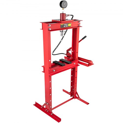 VEVOR Hydraulic Press 20 Ton Hydraulic Shop Floor Press 44000 lb w/ with Heavy Duty Steel Plates and H Frame Working Distance 41"(104cm) Top Mount for Gears and Bearings