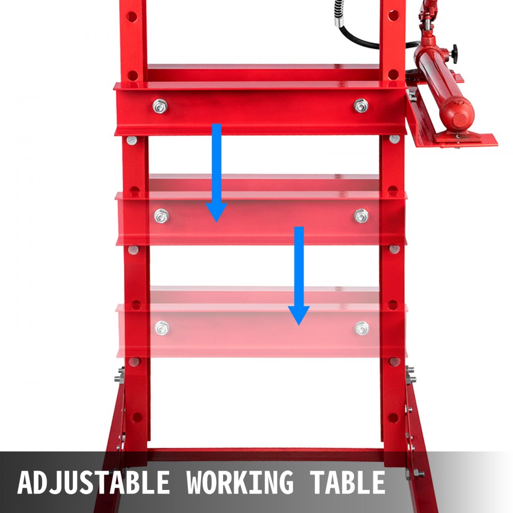 VEVOR Hydraulic Press 20 Ton Hydraulic Shop Floor Press 44000 lb w/ with Heavy Duty Steel Plates and H Frame Working Distance 41"(104cm)  Top Mount for Gears and Bearings