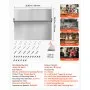 VEVOR 91x76 cm Stainless Steel Backsplash for Stove, Ultra Flat Splatter Guard with Storage Shelf & Hanging Rack, Wall Shield Range Hood Panel, Easy Clean, Pre-Drilled Holes for Easy Installation