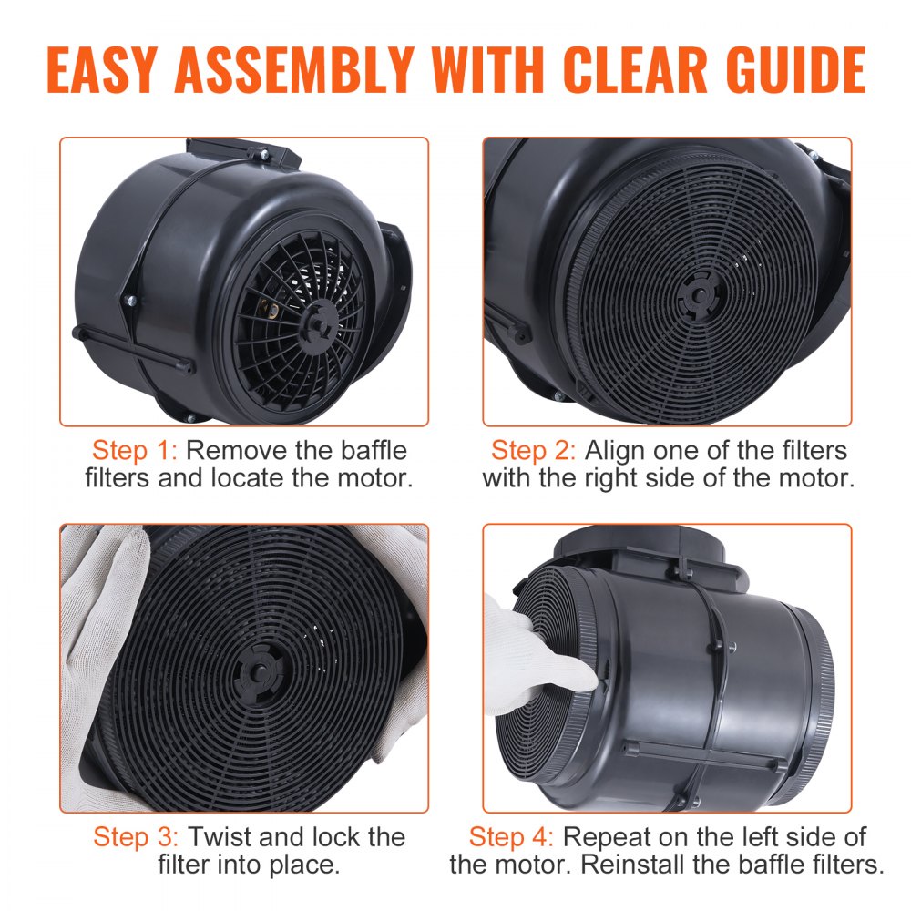 VEVOR Carbon Filter for Ductless Hoods, Range Hood Filter for Recirculation, Compatible with VEVOR TD0975G-CC-I1 Range Hood, 2-Pack Charcoal Filters, Easy Installation, for Ductless/Ventless Option