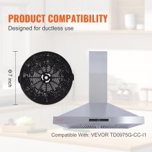 VEVOR Carbon Filter for Ductless Hoods, Range Hood Filter for Recirculation, Compatible with VEVOR TD0975G-CC-I1 Range Hood, 2-Pack Charcoal Filters, Easy Installation, for Ductless/Ventless Option