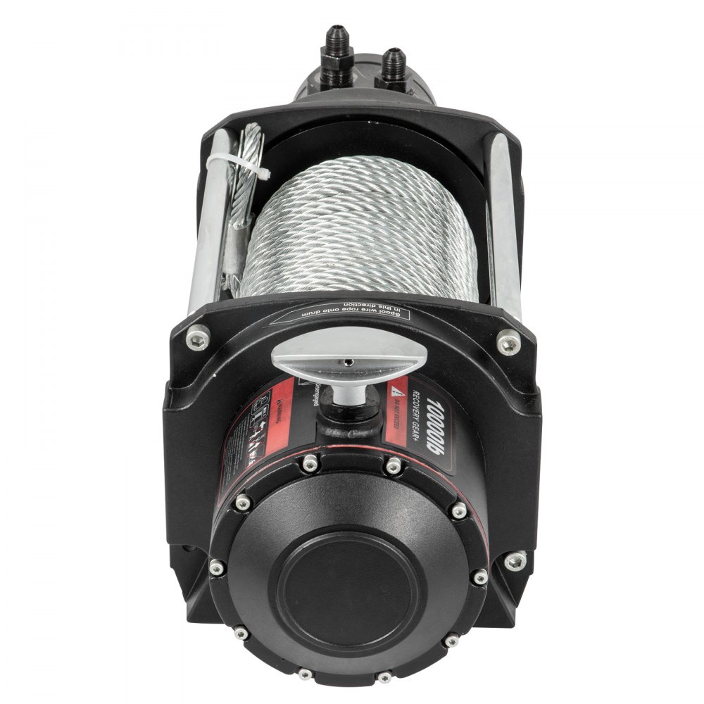 VEVOR Industrial Hydraulic Winch 10,000lbs, Hydraulic Anchor Winch with 24m Strong Steel Cable, Hydraulic Drive Winch Adapter Kit, Utility Winch with Mechanical Lock for Tacoma Yukon Hummer, etc.