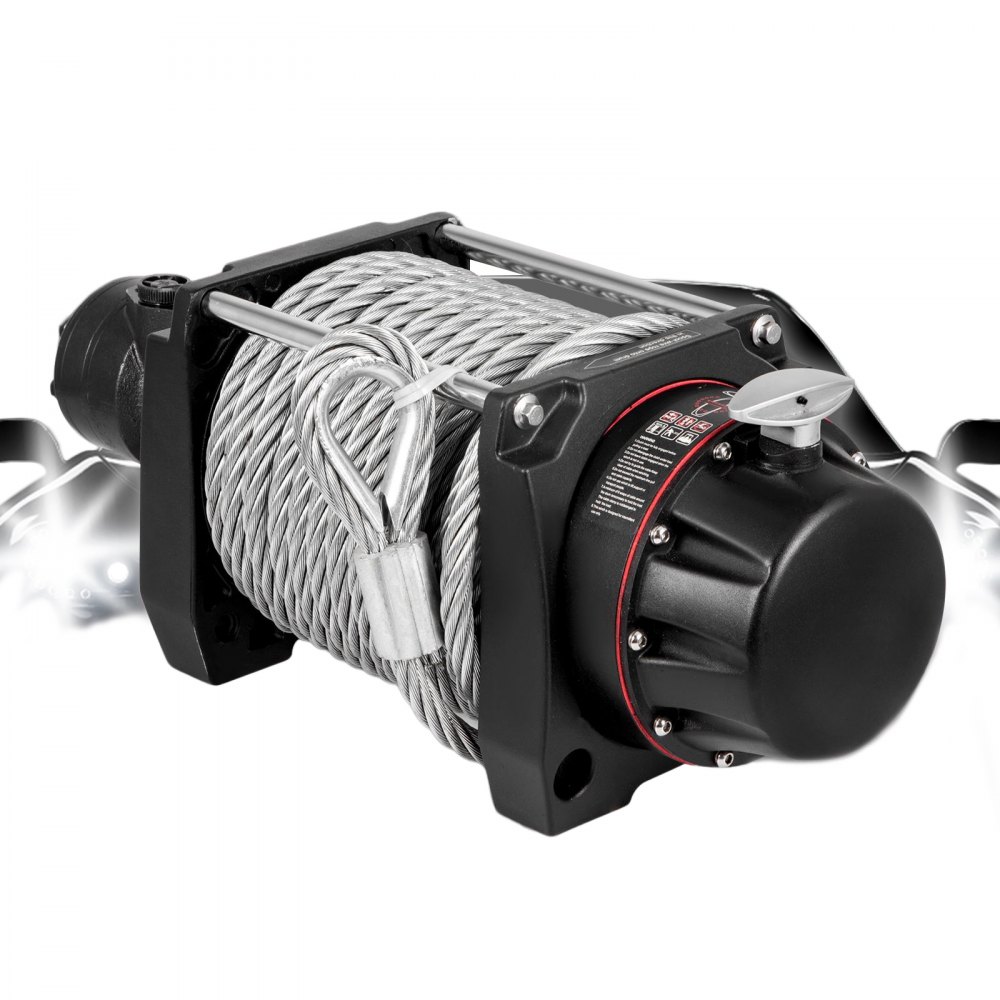 VEVOR Industrial Hydraulic Winch 9071kg, Hydraulic Anchor Winch with 24m Strong Steel Cable, Hydraulic Drive Winch Adapter Kit, Utility Winch with Mechanical Lock for Tacoma Yukon Hummer, etc.
