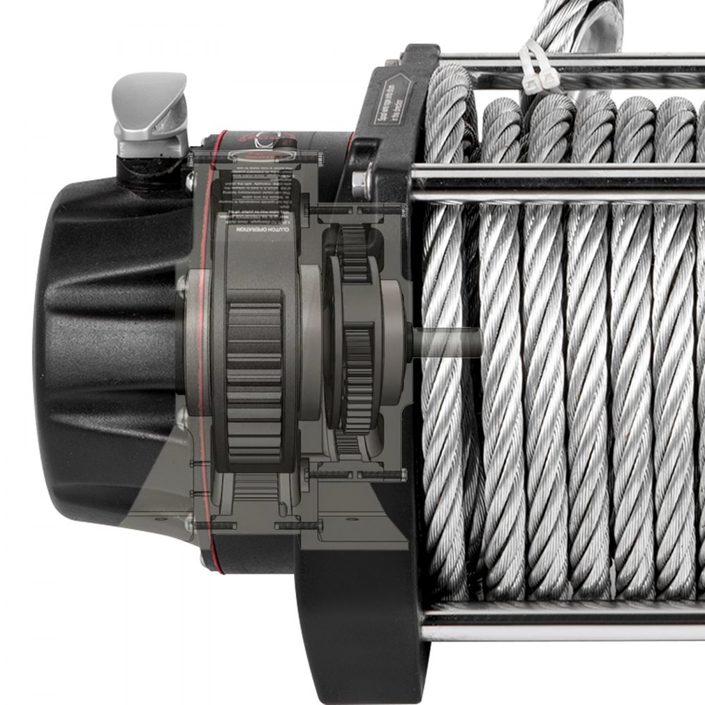 VEVOR Industrial Hydraulic Winch 9071kg, Hydraulic Anchor Winch with 24m Strong Steel Cable, Hydraulic Drive Winch Adapter Kit, Utility Winch with Mechanical Lock for Tacoma Yukon Hummer, etc.