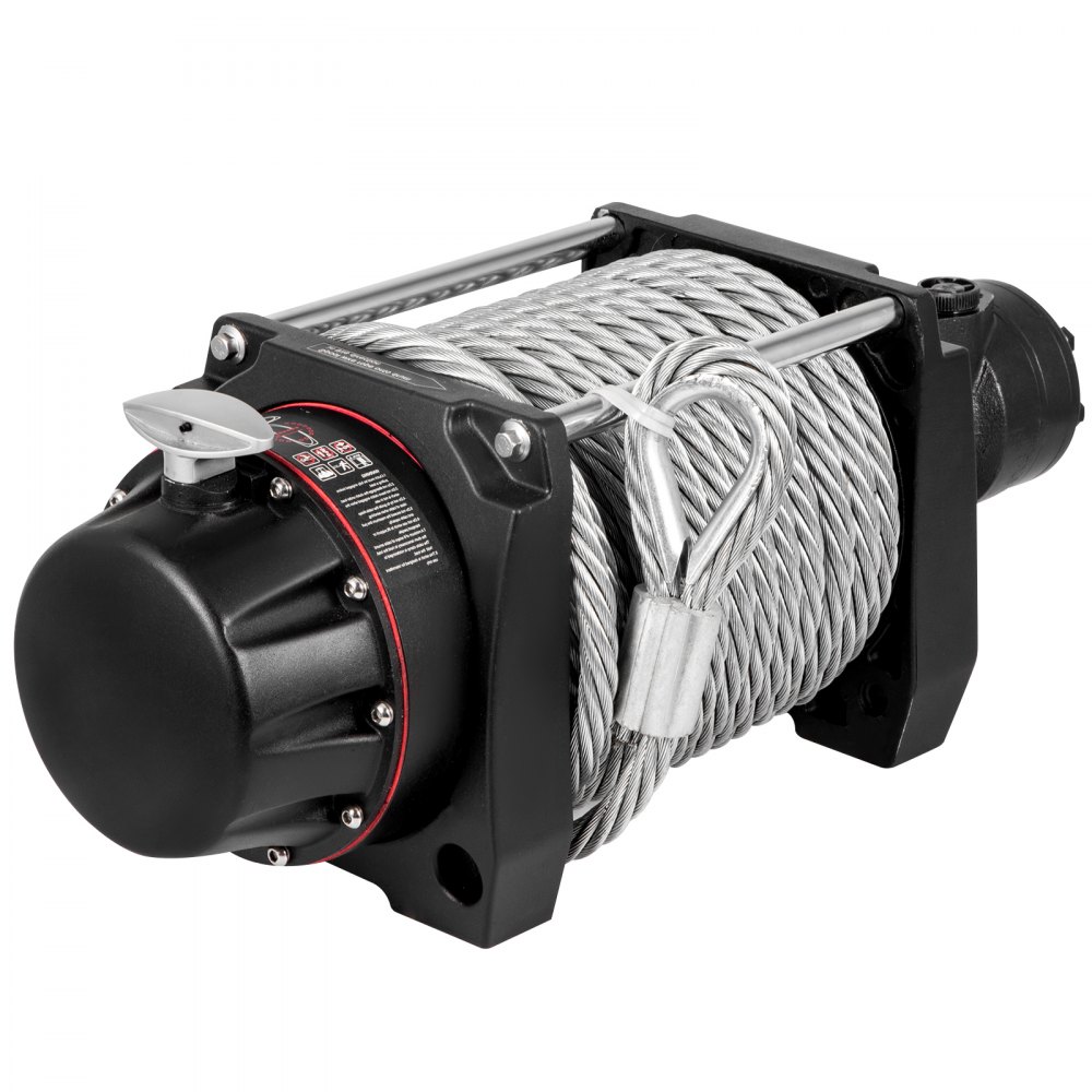 VEVOR Industrial Hydraulic Winch 20,000lbs, Hydraulic Anchor Winch with 24m Strong Steel Cable, Hydraulic Drive Winch Adapter Kit, Utility Winch with Mechanical Lock for Tacoma Yukon Hummer, etc.