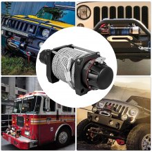 VEVOR Industrial Hydraulic Winch 20,000lbs, Hydraulic Anchor Winch with 24m Strong Steel Cable, Hydraulic Drive Winch Adapter Kit, Utility Winch with Mechanical Lock for Tacoma Yukon Hummer, etc.