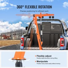 VEVOR Hydraulic Pickup Truck Crane Hoist Crane 500 lbs 360° Swivel Hoist Lift