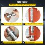 VEVOR Skid Steer Hydraulic Quick Connect 1/2" Body Hydraulic Coupler 1/2" NPT Hydraulic Coupling Quick Connect 8 Pairs Hydraulic Quick Coupler 27.6 MPa (ISO 16028) (8 Pairs)