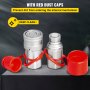 VEVOR Skid Steer Hydraulic Quick Connect 1/2" Body Hydraulic Coupler 1/2" NPT Hydraulic Coupling Quick Connect 8 Pairs Hydraulic Quick Coupler 27.6 MPa (ISO 16028) (8 Pairs)