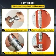 Hydraulic Coupler Hydraulic Quick Coupler 1/2" NPT Bobcat Skid Steer Connect