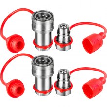 VEVOR Hydraulic Coupler Quick Connect Coupling 2Sets Ball Pioneer Style 1/2" NPT