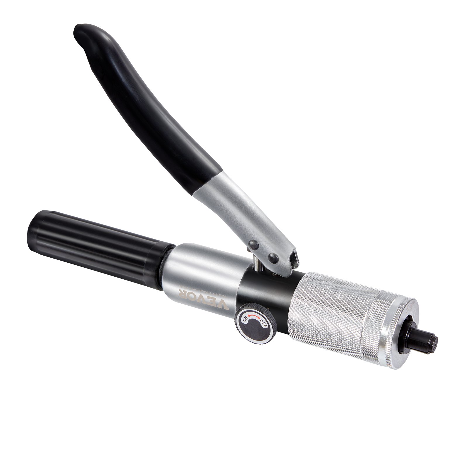 VEVOR Hydraulic Tube Expander, 3/8" to 1-1/8" OD, HAVC Hydraulic Swaging Tool with 7 Pipe Expander Heads, Deburring Tool, Pipe Cutter for Copper Aluminum Brass Soft Steel Pipes