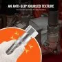 VEVOR 1/2" Flat Face Hydraulic Couplers, 3/4 SAE Skid Steer Hydraulic Quick Connect Couplers with 2 Dust Caps (ISO16028)