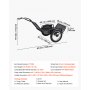 VEVOR Bike Cargo Trailer 320 lbs Load Heavy-Duty Bicycle Game Cart Foldable, All-Purpose Utility Trailer with 16-Inch Wheels for Any Terrain, Off-Road, Carbon Steel Frame, Fits 22-28 in Bike Wheels