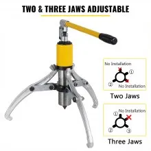 VEVOR 15 Ton Hydraulic Puller,Hydraulic Gear Puller Bearing Hub Separator 2 or 3 Jaws Gear Puller Kit 100-300 mm Hydraulic Gear/Bearing/Wheel Bearing Puller Separator