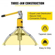 VEVOR 15 Ton Hydraulic Puller,Hydraulic Gear Puller Bearing Hub Separator 2 or 3 Jaws Gear Puller Kit 100-300 mm Hydraulic Gear/Bearing/Wheel Bearing Puller Separator