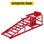 VEVOR 5500lbs Hydraulic Car Ramps, Auto Truck Service Ramp Hydraulic Lift Car Ramps, Extra Two Handles, 1-Pcs Red