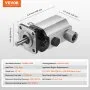 VEVOR Hydraulic Log Splitter Pump, 11GPM, 2 Stage 3000PSI Wood Log Splitter Pump, 1'' Inlet 1/2'' NPT Outlet 3600 RPM Aluminum Hydraulic Gear Pump, for Small Engine Mounting Log Splitters Snowplow