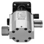 VEVOR hydraulic log splitter pump with multiple ports and silver finish, black mounting plate.
