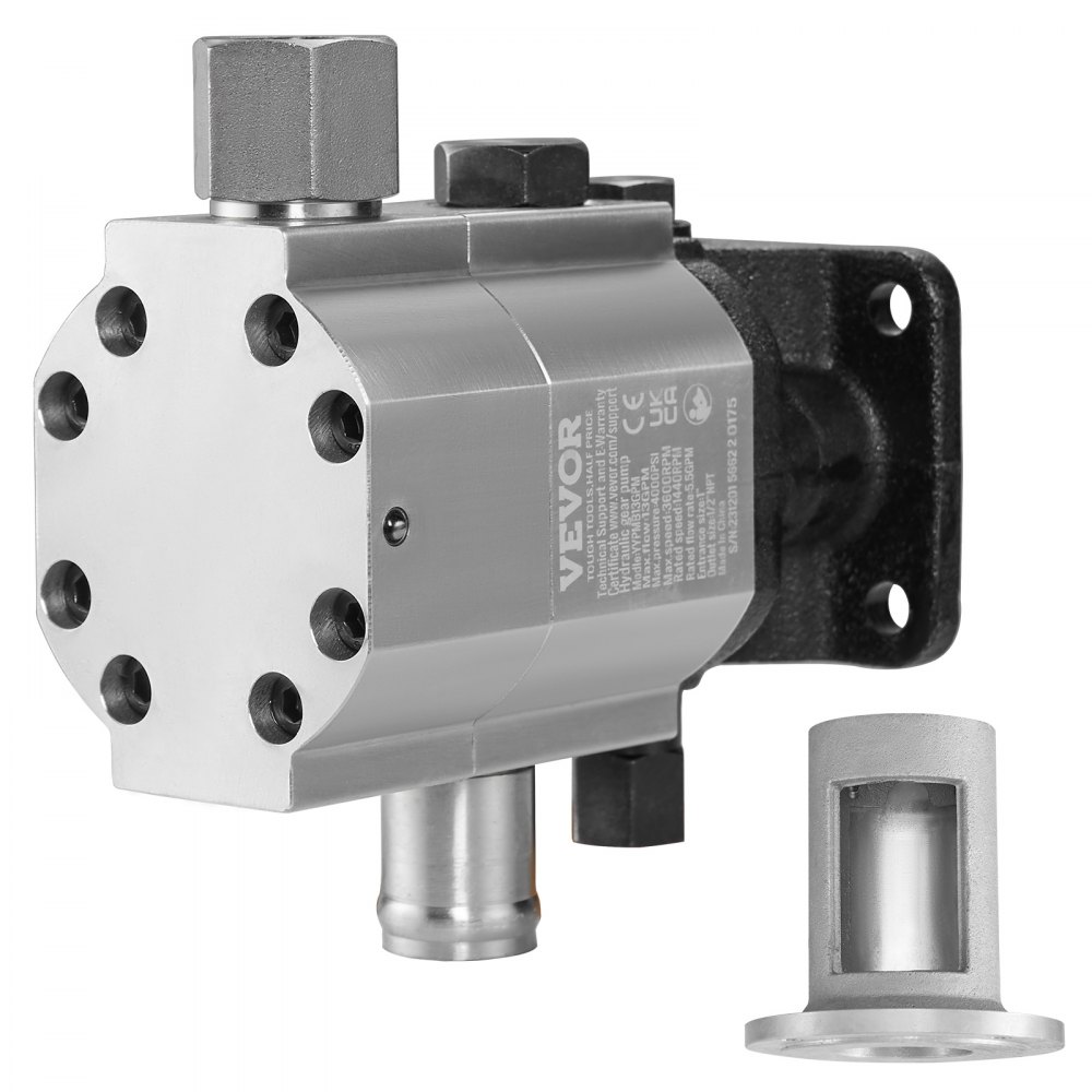 VEVOR Hydraulic Wood Log Splitter Pump Kit, 13 GPM, 2 Stage 4000 PSI Aluminum Hydraulic Gear Pump, with Coupling Installation Base 1/2'' NPT Outlet 3600 RPM, for Small Engine Mounting Log Splitter