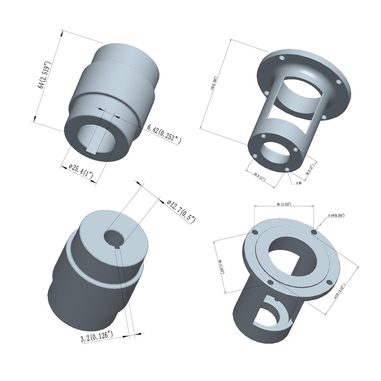 VEVOR Hydraulic Wood Log Splitter Pump Kit, 13 GPM, 2 Stage 4000 PSI Aluminum Hydraulic Gear Pump, with Coupling Installation Base 1/2'' NPT Outlet 3600 RPM, for Small Engine Mounting Log Splitter