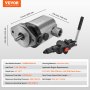 VEVOR hydraulic log splitter kit with dimensions and specifications.