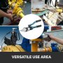 VEVOR Hydraulic Flange Spreader 8T Manual Hydraulic Flange Separator Integral Split type 30mm Flange Wedge 9mm/0.35in Tip Thickness Splitter For Commissioning And Dismantling