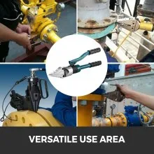 VEVOR Hydraulic Flange Spreader 8T Manual Hydraulic Flange Separator Integral Split Type 30mm Flange Wedge 9mm/0.35in Tip Thickness Splitter for Commissioning and Dismantling