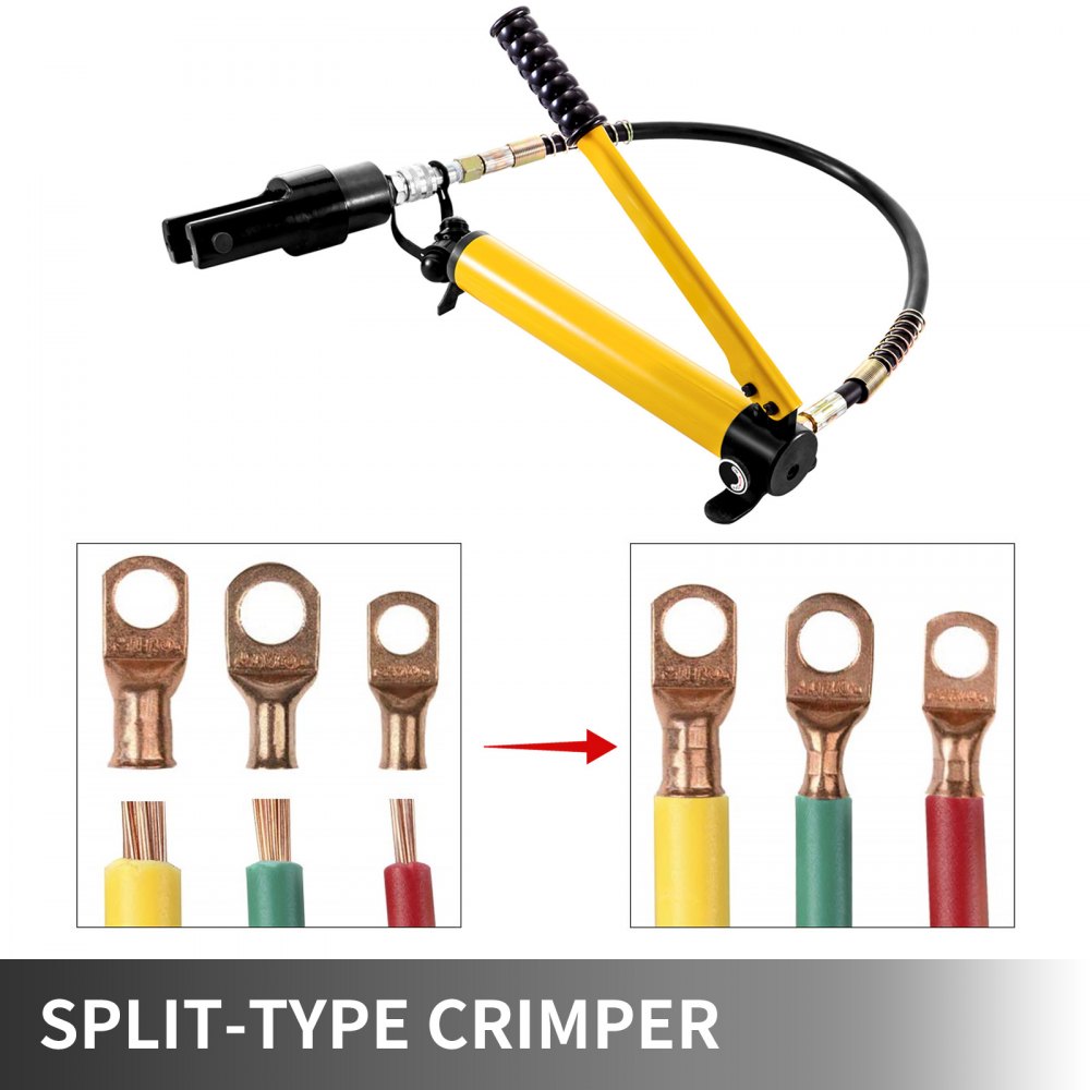 Split Hydraulic Clamp 16-240mm² Wire Crimper Plier Crimping Tool w/ 16Ton Pump