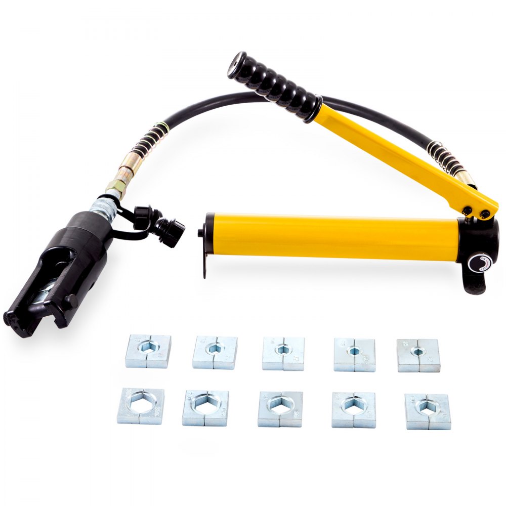 Split Hydraulic Clamp Wire Crimper Crimping Tool w/ 16Ton Pump 11 Dies 16-300mm²