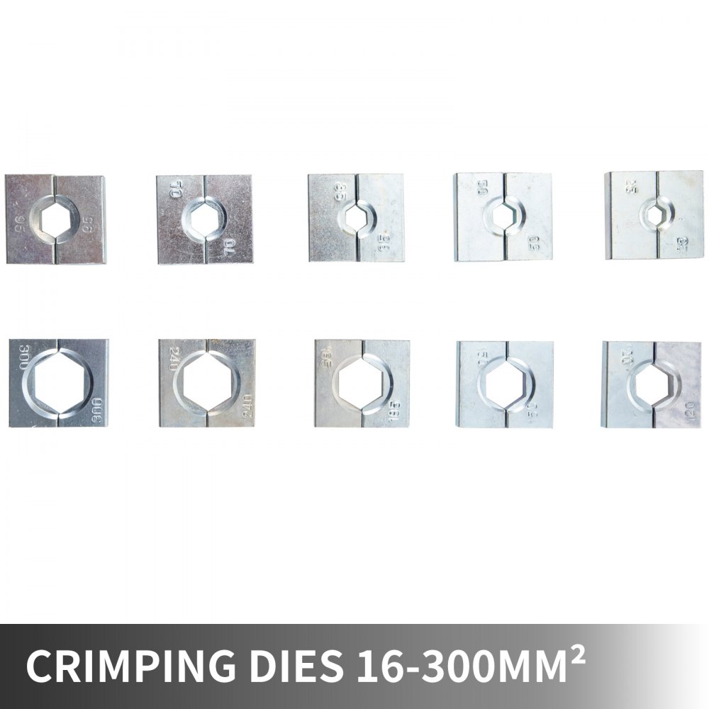 Split Hydraulic Clamp Wire Crimper Crimping Tool w/ 16Ton Pump 11 Dies 16-300mm²