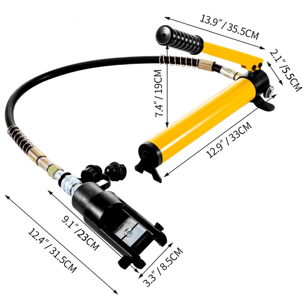 Split Hydraulic Clamp Wire Crimper Crimping Tool w/ 16Ton Pump 11 Dies 16-300mm²