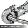 VEVOR Hydraulic Crimping Tool 6T, Presstang 16-20-25-32MM, U-formet/TH-formet rørpressetang, håndholdt pressetang PE-X Crimpeværktøj til kompositrør PEX