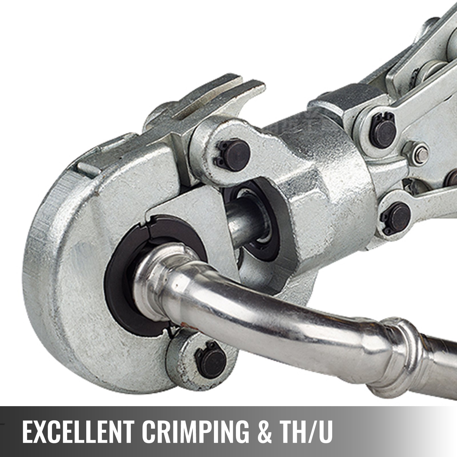 VEVOR Hydraulic Crimping Tool 6T, Press Pliers  16-20-25-32MM, U-shaped/TH-Shaped Pipe Crimping Pliers, Hand-Held Press Pliers PE-X Crimping Tool for Composite Pipes PEX