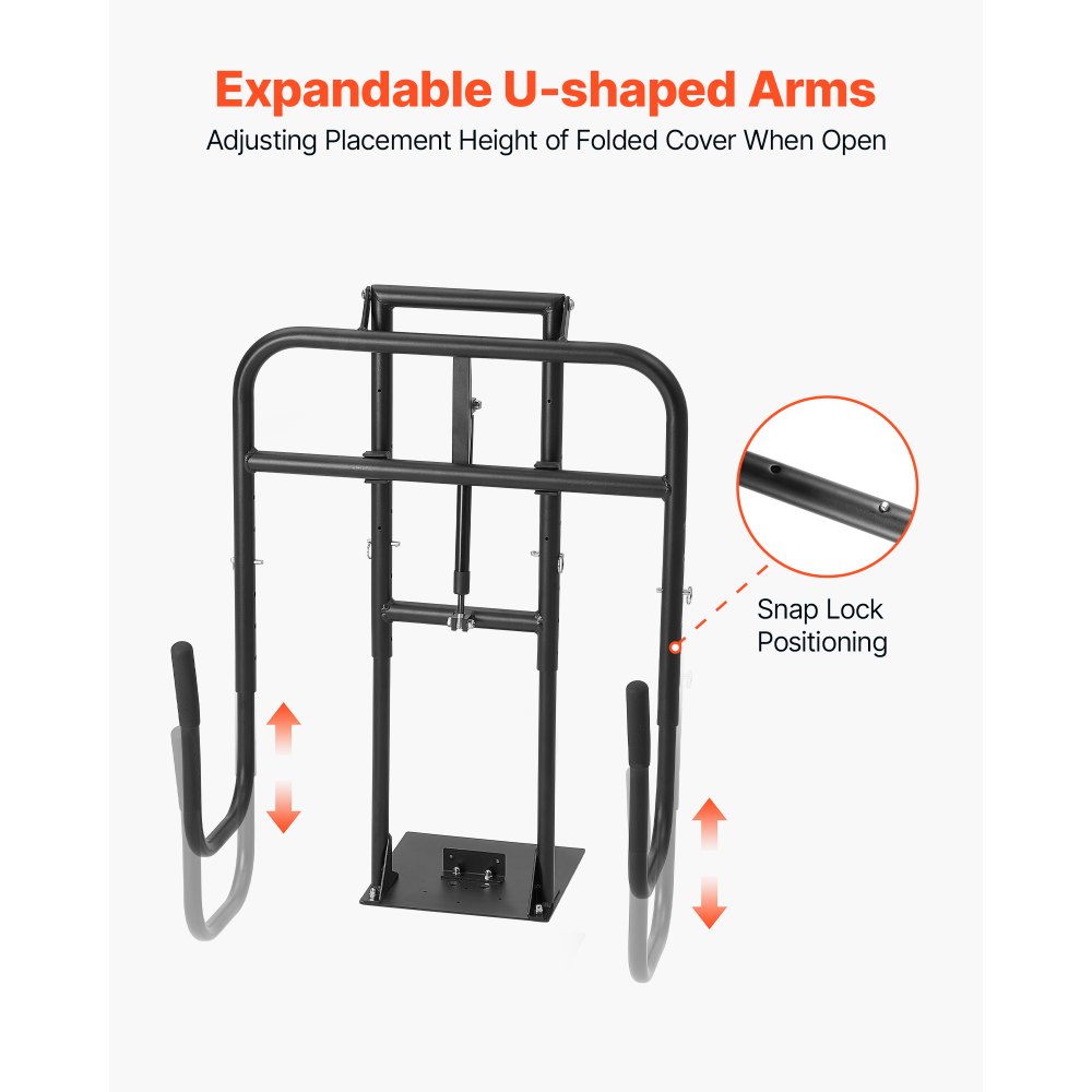 VEVOR Hydraulic Spa Cover Lift, Hot Tub Cover Lift, Adjustable Height 840-1050 mm and Width from 1350-2350 mm, Mounted Underneath on One Side, Compatible with Various Sizes of Hot Tubs & Spas