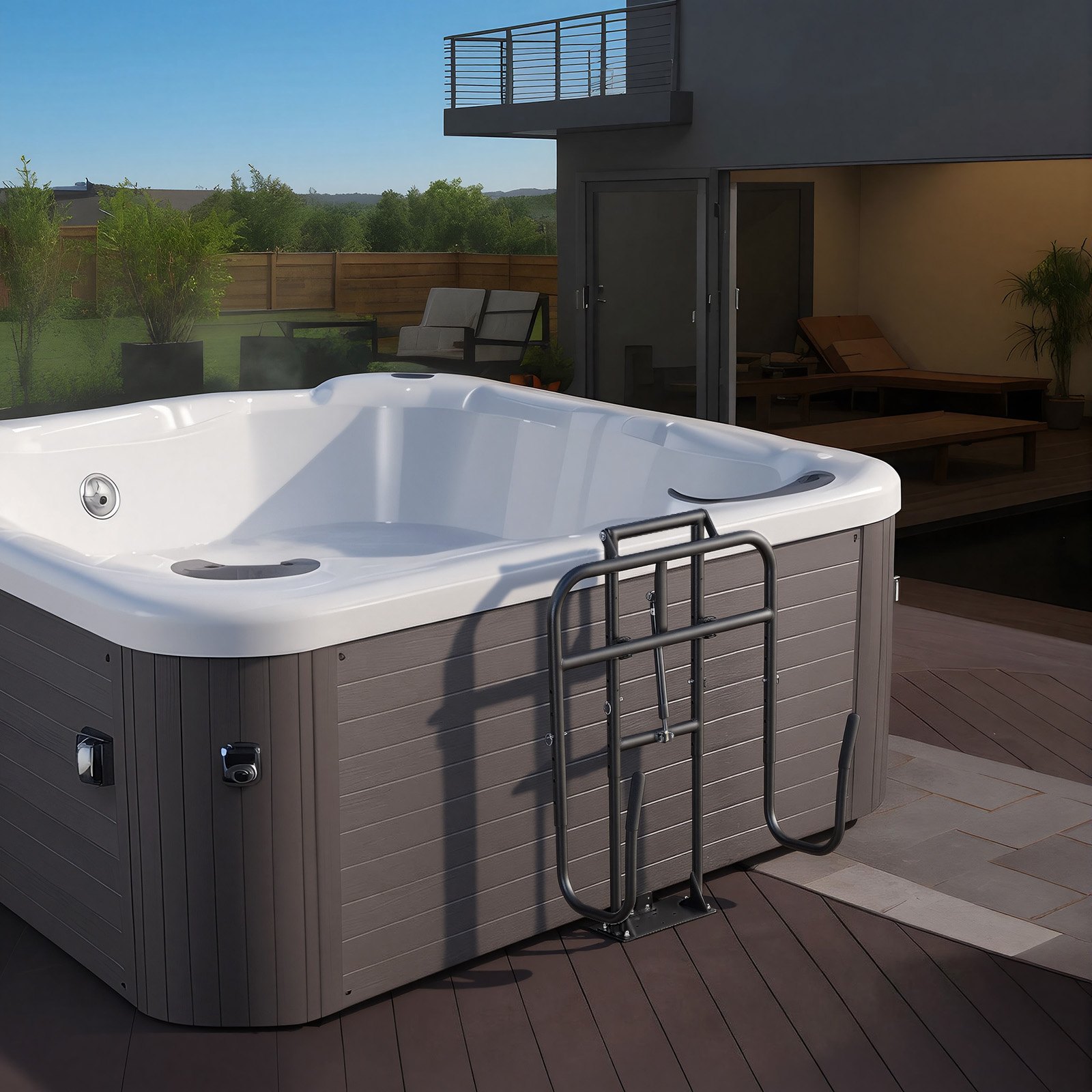 VEVOR Hydraulic Spa Cover Lift, Hot Tub Cover Lift, Adjustable Height 840-1050 mm and Width from 1350-2350 mm, Mounted Underneath on One Side, Compatible with Various Sizes of Hot Tubs & Spas