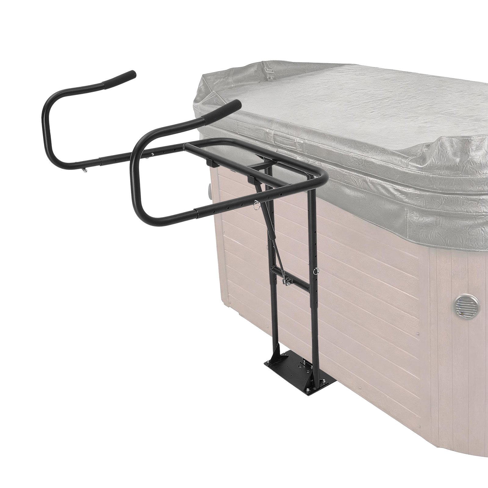 VEVOR Hydraulic Spa Cover Lift, Hot Tub Cover Lift, Adjustable Height 840-1050 mm and Width from 1350-2350 mm, Mounted Underneath on One Side, Compatible with Various Sizes of Hot Tubs & Spas