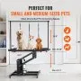 VEVOR 109cm Hydraulic Pet Grooming Table, Heavy Duty Dog Grooming Arm for Medium/ Small Dogs, Height Adjustable Dog Grooming Station, Anti Slip Tabletop /Dog Grooming Station, Max Bearing 182kg