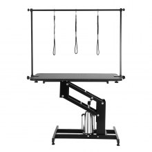 VEVOR 109cm Hydraulic Pet Grooming Table, Heavy Duty Dog Grooming Arm for Medium/ Small Dogs, Height Adjustable Dog Grooming Station, Anti Slip Tabletop /Dog Grooming Station, Max Bearing 182kg