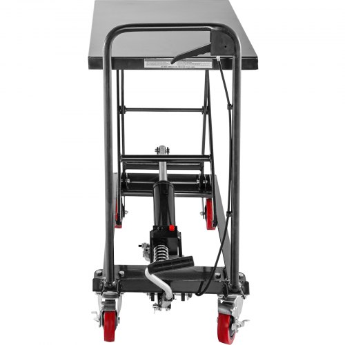 Hydraulic Scissor Cart Lift Table Cart 500LBS Manual Scissor Lift Table in Black