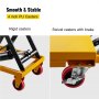 VEVOR Hydraulic Lift Table Cart Hydraulic Scissor Cart 600lbs 35.4" Max Height