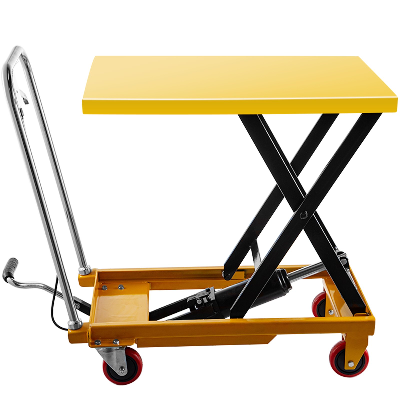 VEVOR Hydraulic Lift Table Cart Hydraulic Scissor Cart 600lbs 35.4" Max Height