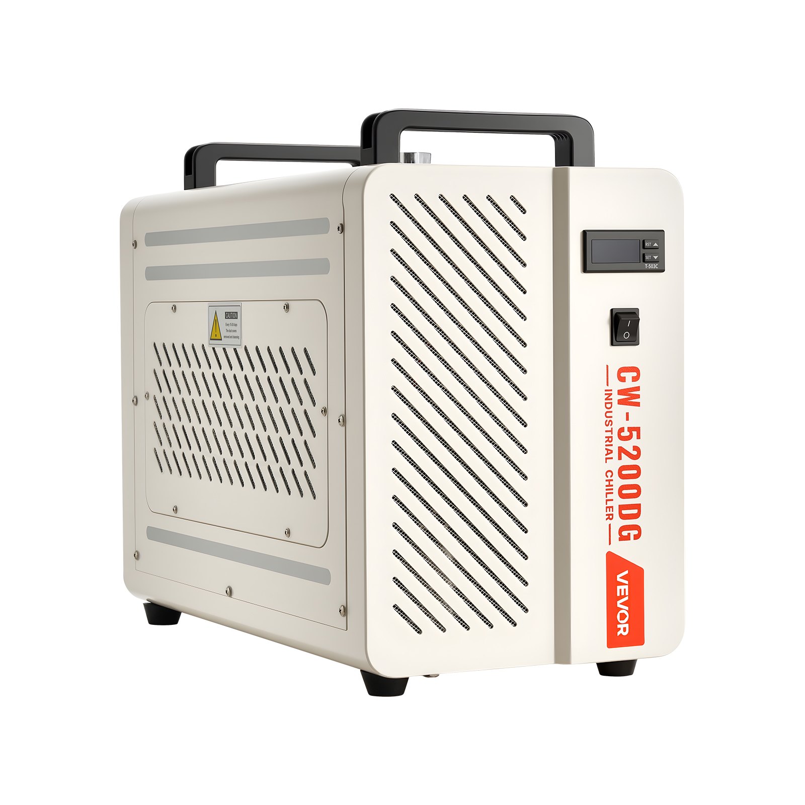 VEVOR Industrial Water Chiller, 5460 BTU/h, Industrial Water Cooler Cooling System with Compressor, 1.8  Gal Tank Capacity, 3.4 GPM Max Flow, Laser Chiller, for CO2 Laser Engraving & Cutting Machine