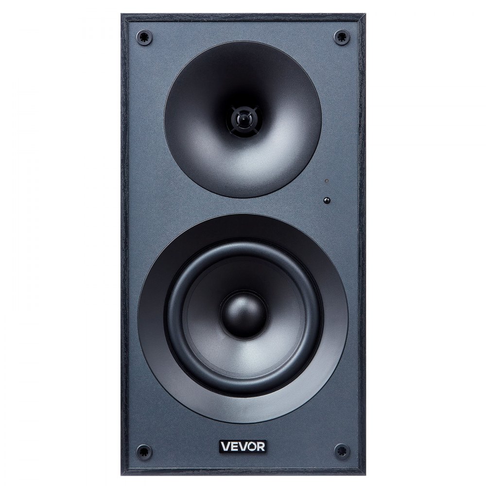 VEVOR Powered Bookshelf Speakers, 25W x 2, Active Studio Monitor Speaker with 5.25 Inch Woofer, Bluetooth/RCA/Coaxial/Optical/USB/Subwoofer Connection, Wooden Enclosure, for Record Player Turntable PC
