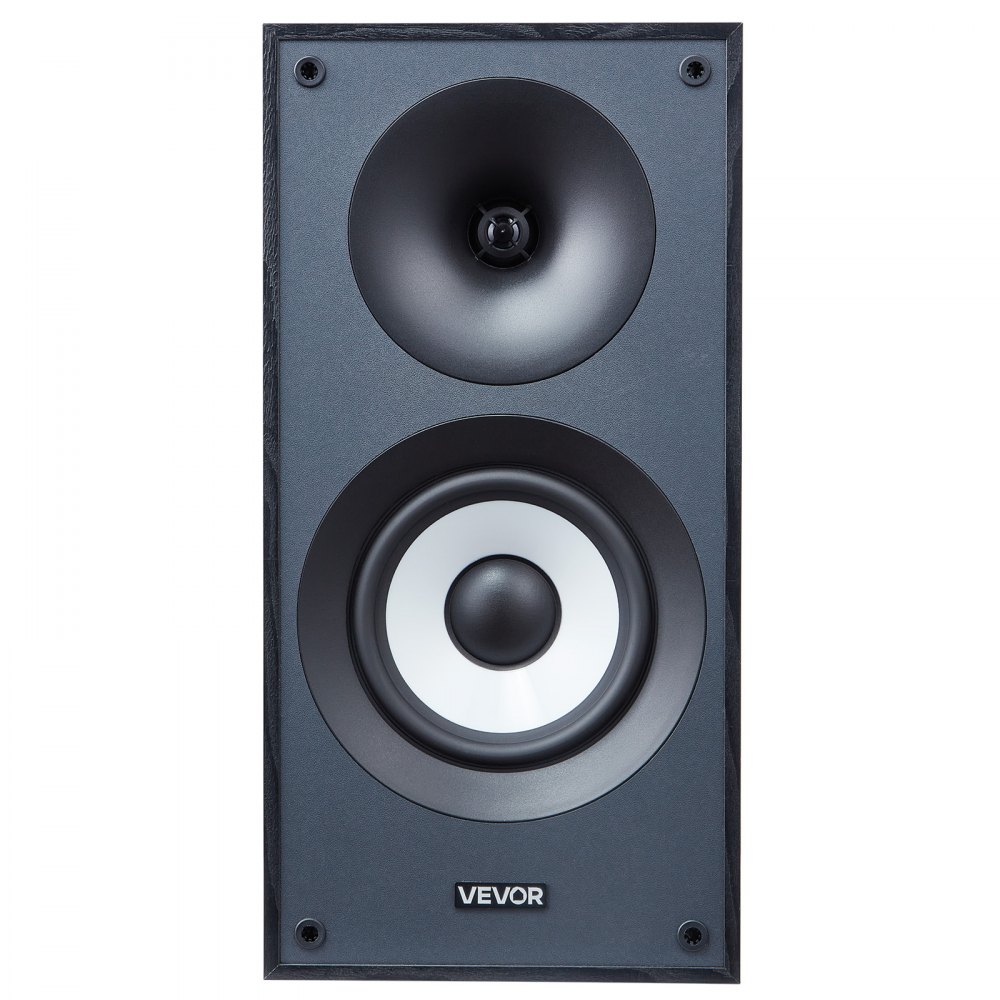 VEVOR Powered Bookshelf Speakers, 25W x 2, Active Studio Monitor Speaker with 5.5 Inch Woofer, Bluetooth/RCA/Coaxial/Optical/USB/Subwoofer Connection, Wooden Enclosure, for Record Player Turntable PC