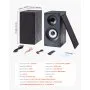 VEVOR Powered Bookshelf Speakers, 25W x 2, Active Studio Monitor Speaker with 5.5 Inch Woofer, Bluetooth/RCA/Coaxial/Optical/USB/Subwoofer Connection, Wooden Enclosure, for Record Player Turntable PC