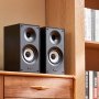 VEVOR Powered Bookshelf Speakers, 25W x 2, Active Studio Monitor Speaker with 5.5 Inch Woofer, Bluetooth/RCA/Coaxial/Optical/USB/Subwoofer Connection, Wooden Enclosure, for Record Player Turntable PC